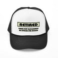 thumbnail image 1 of CafePress - Funny Retirement Gift, Retired, Under - Trucker Hat - Polyester Foam Front and Nylon Mesh Weave Back, 1 of 8