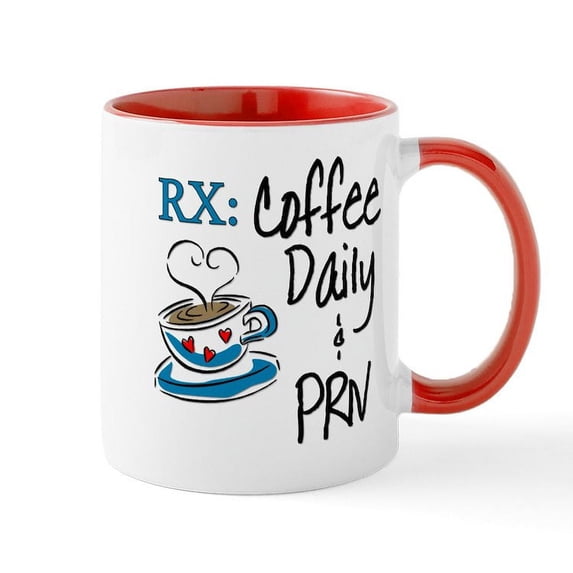 CafePress - Funny Rx Coffee Travel Mugs - 11 oz Ceramic Mug - Novelty Coffee Tea Cup