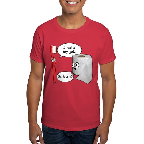 CafePress - Funny Sayings I Hate My Job T Shirt - Men's Classic Graphic Cotton T-Shirt