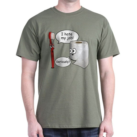CafePress - Funny Sayings I Hate My Job T Shirt - Men's Classic Graphic Cotton T-Shirt