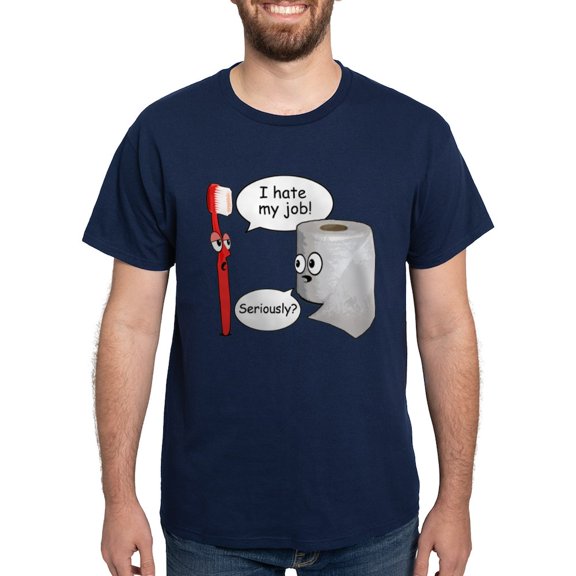 CafePress - Funny Sayings I Hate My Job T Shirt - Men's Classic Graphic Cotton T-Shirt