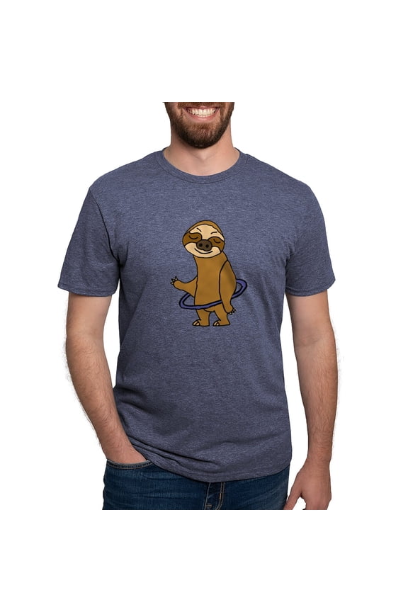 - Funny Sloth Hula Hoop - Mens Tri-blend T-Shirt