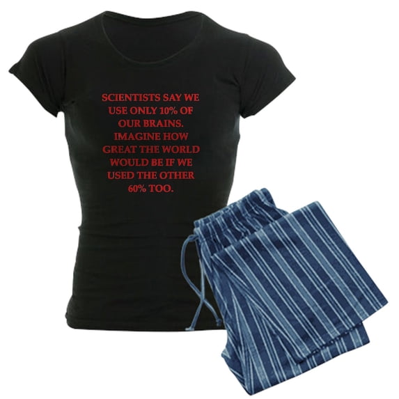 CafePress - Funny Statistics Joke Women's Dark Pajamas - Women's Short Sleeve Print T-Shirt and Pants Dark Cotton Pajama Set