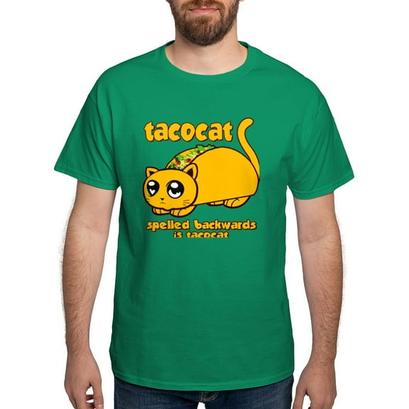 CafePress - Funny! Taco Cat T Shirt - Men's Classic Graphic Cotton T-Shirt