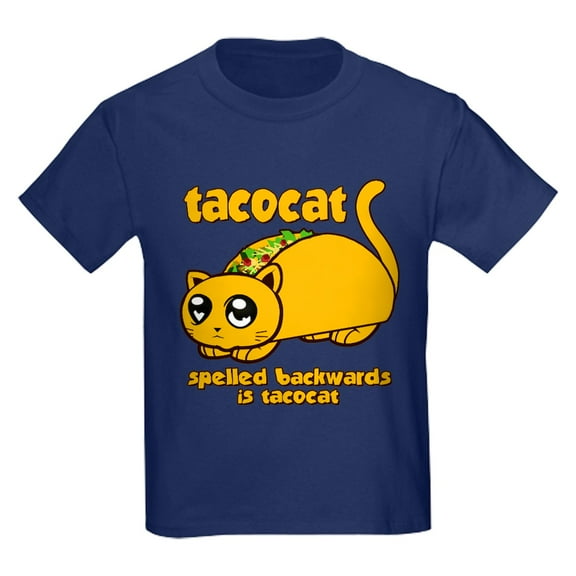 CafePress - Funny! Taco Cat T Shirt - Dark T-Shirt Kids XS-XL