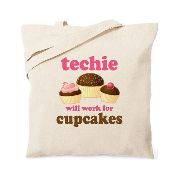 CafePress - Funny Techie Tote Bag - Unisex Canvas Tote Bag, Beige, 1-Piece