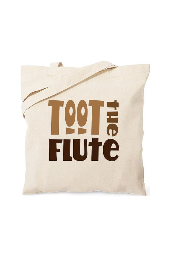 - Funny Toot The Flute Tote Bag - Unisex Canvas Tote Bag, Beige, 1-Piece