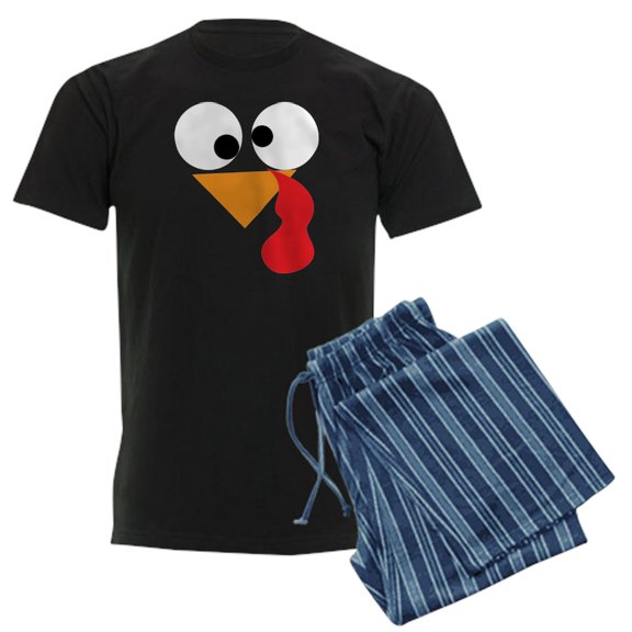 CafePress - Funny Turkey Thanksgiving Pajamas - Men's Dark Loose Fit Cotton Pajama Set