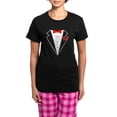 thumbnail image 1 of CafePress - Funny Tuxedo [Red Bow] Women's Dark Pajamas - Women's Short Sleeve Print T-Shirt and Pants Dark Cotton Pajama Set, 1 of 7