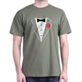 thumbnail image 1 of CafePress - Funny Tuxedo [Red Rose] Dark T Shirt - Men's Classic Graphic Cotton T-Shirt, 1 of 4
