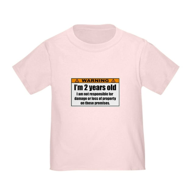 CafePress - Funny Warning: I'm 2 Years Old T Shirt - Cute Toddler T-Shirt, 100% Cotton