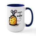 thumbnail image 1 of CafePress - Funny Wine Cheese Large Mug - 15 oz Ceramic Large White Novelty Mug, 1 of 4