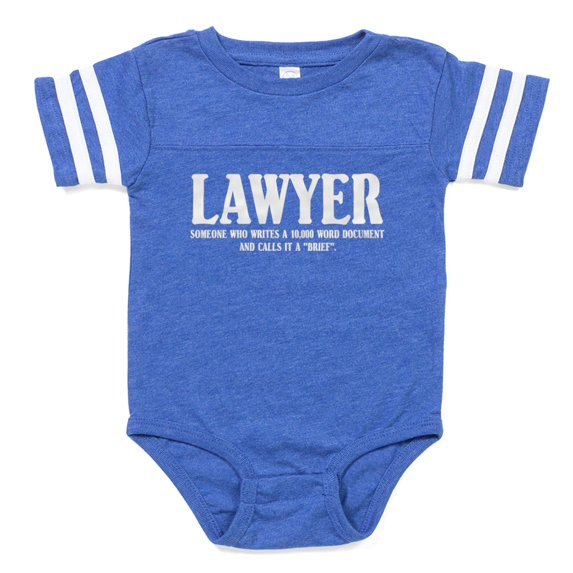 CafePress - Funnylawyerblack1 - Cute Infant Baby Football Bodysuit