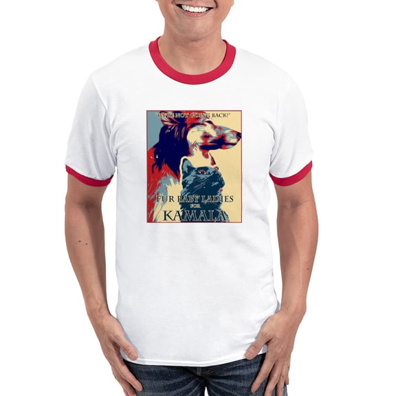 CafePress - Fur Baby Ladies Men's Ringer T Shirt - 100% Cotton Ringed T-Shirt