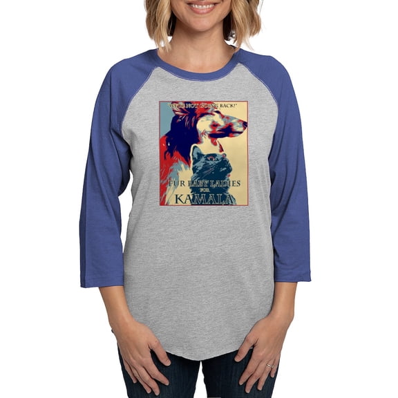 CafePress - Fur Baby Ladies Women's Baseball T Shirt - Womens Baseball Tee