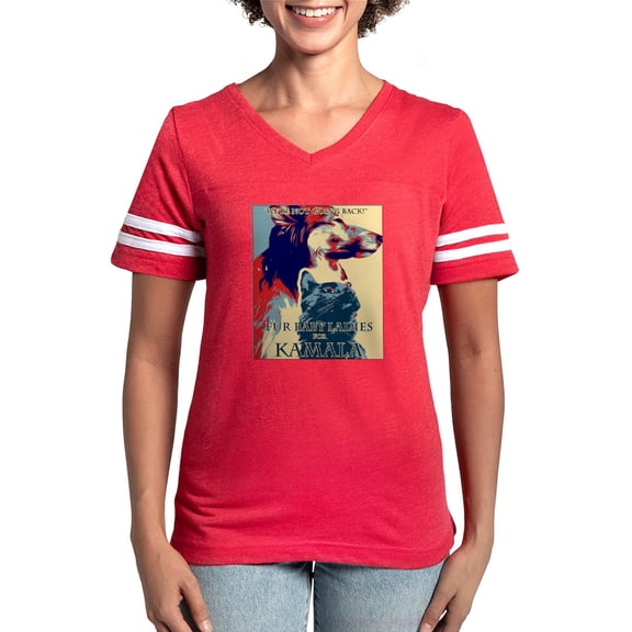 CafePress - Fur Baby Ladies Women's Football T Shirt - Womens Football Shirt