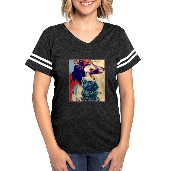 CafePress - Fur Baby Ladies Women's Football T Shirt - Womens Football Shirt