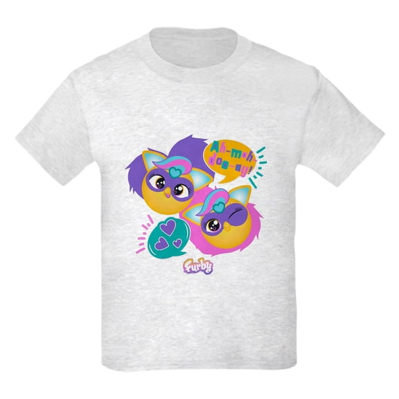 CafePress - Furby Ah Mah Doo Ay! Kids T Shirt - Light Classic Kids Graphic, Short Sleeve T-Shirt, Sizes XS-XL