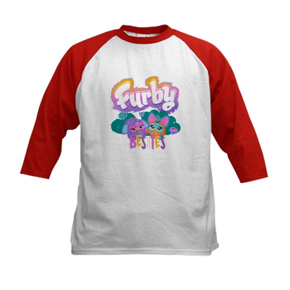 CafePress - Furby Besties Kids Baseball T Shirt - Kids Cotton Baseball Jersey, 3/4 Sleeve Shirt