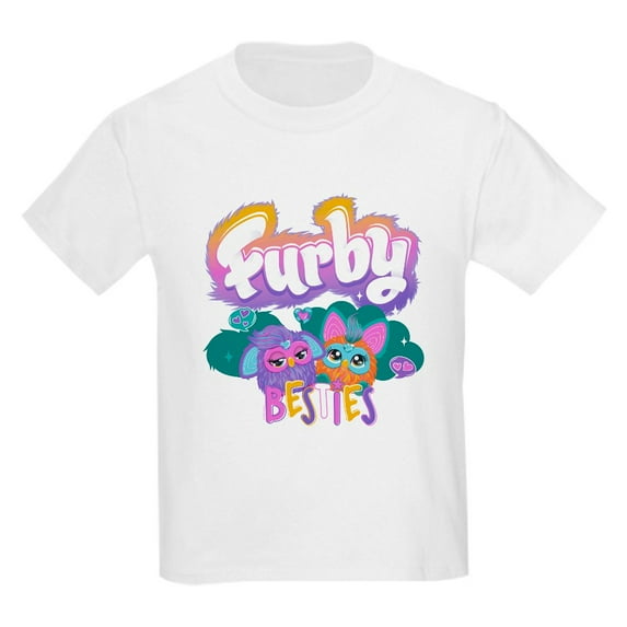 CafePress - Furby Besties Kids T Shirt - Light Classic Kids Graphic, Short Sleeve T-Shirt, Sizes XS-XL