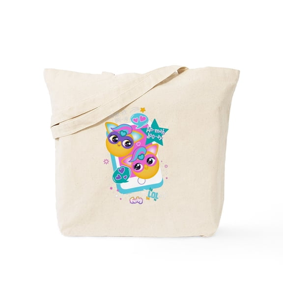 CafePress - Furby Cell Phone - Unisex Canvas Tote Bag, Beige, 1-Piece