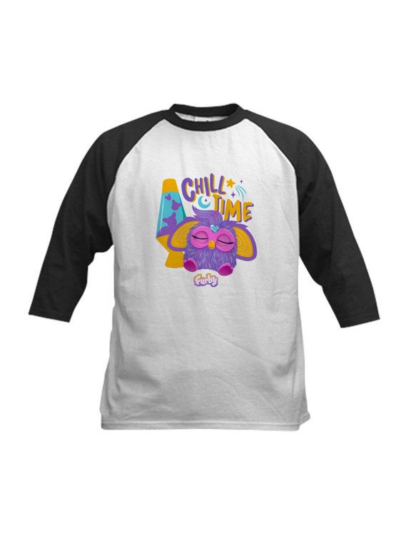 - Furby Chill Time Kids Baseball T Shirt - Kids Cotton Baseball Jersey, 3/4 Sleeve Shirt