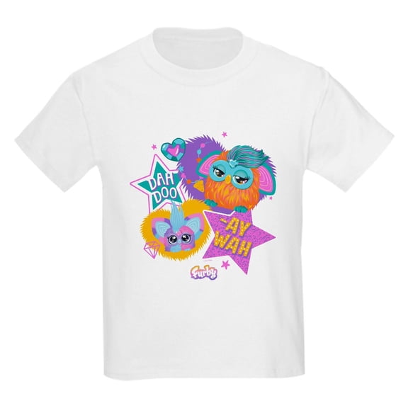 CafePress - Furby Dah Doo Kids T Shirt - Light Classic Kids Graphic, Short Sleeve T-Shirt, Sizes XS-XL