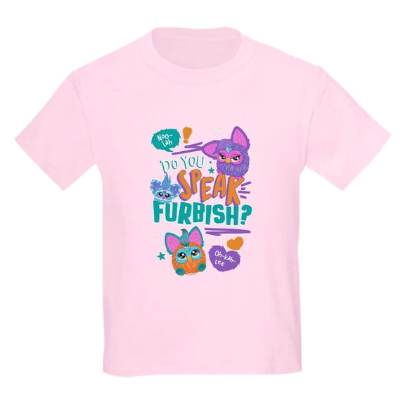 CafePress - Furby Do You Speak Furbish? Kids T Shirt - Light Classic Kids Graphic, Short Sleeve T-Shirt, Sizes XS-XL