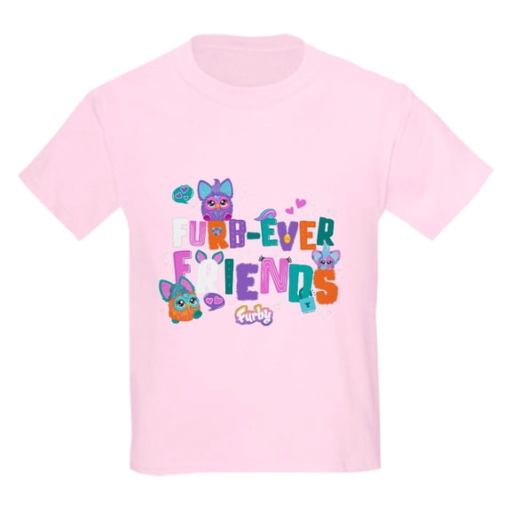 CafePress - Furby Furbever Friends Kids T Shirt - Light Classic Kids Graphic, Short Sleeve T-Shirt, Sizes XS-XL