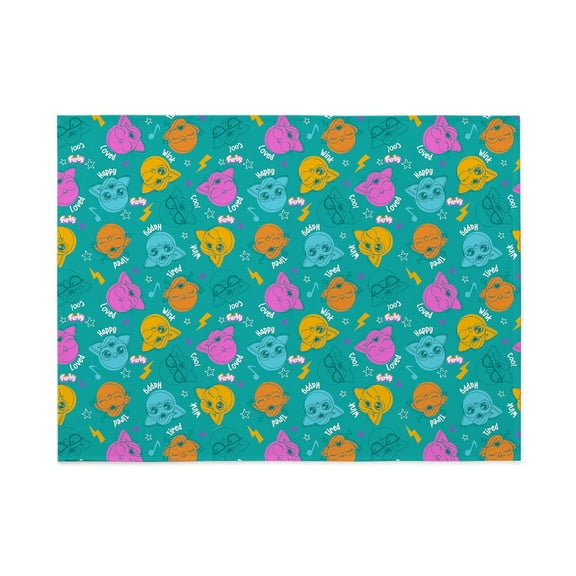 CafePress - Furby Furbmoji Expressions Pattern - Large Plush Fleece Throw Blanket, 80" L x 60" W