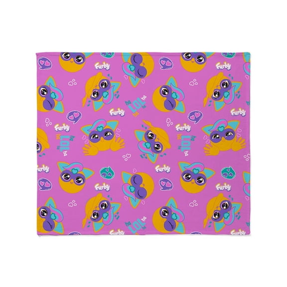 CafePress - Furby Furbmoji Lol Pattern - Soft Fleece Throw Blanket, 50"x60" for All Ages