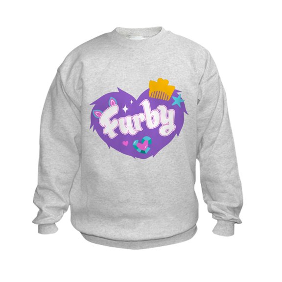 CafePress - Furby Heart - Kids Sweatshirt, Youth Crew Neck Sweatshirt