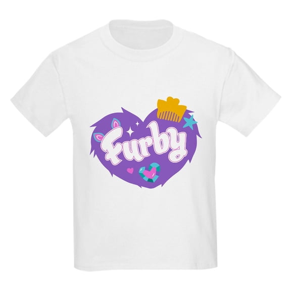 CafePress - Furby Heart Kids T Shirt - Light Classic Kids Graphic, Short Sleeve T-Shirt, Sizes XS-XL