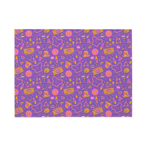 CafePress - Furby Icons Pattern - Large Plush Fleece Throw Blanket, 80" L x 60" W