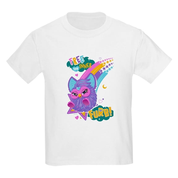 CafePress - Furby Inner Furb Kids T Shirt - Light Classic Kids Graphic, Short Sleeve T-Shirt, Sizes XS-XL