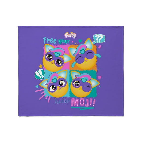 CafePress - Furby Inner Moji - Soft Fleece Throw Blanket, 50"x60" for All Ages