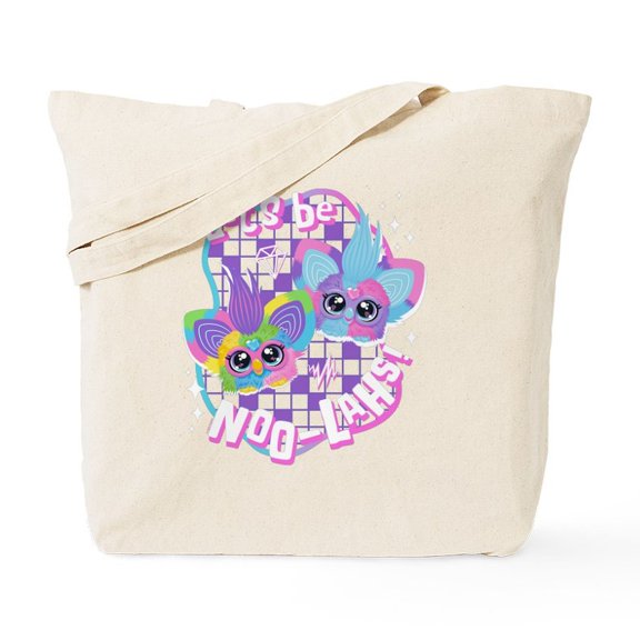 CafePress - Furby Let's Be Noo Lahs - Unisex Canvas Tote Bag, Beige, 1-Piece