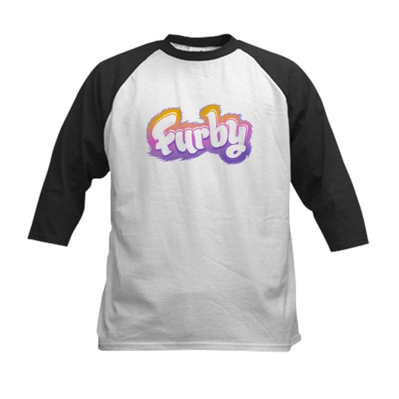 CafePress - Furby Logo Kids Baseball T Shirt - Kids Cotton Baseball Jersey, 3/4 Sleeve Shirt