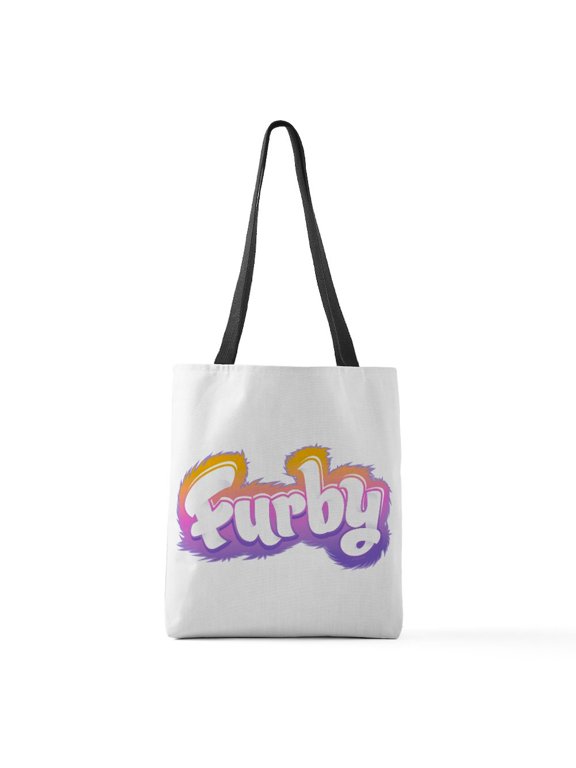 - Furby Logo Medium Tote Bag - Polyester Tote Bag 16"x16"