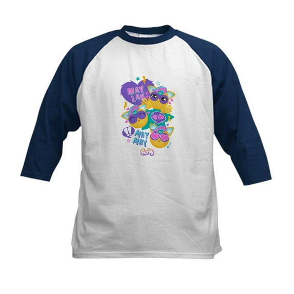 CafePress - Furby May Lah Kids Baseball T Shirt - Kids Cotton Baseball Jersey, 3/4 Sleeve Shirt