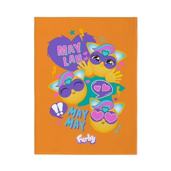 CafePress - Furby May Lah - Large Plush Fleece Throw Blanket, 80" L x 60" W