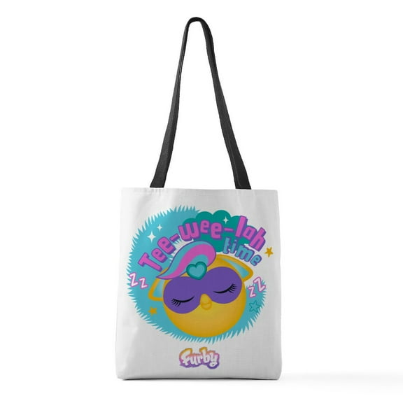 CafePress - Furby Tee Wee Lah Time Medium Tote Bag - Polyester Tote Bag 16"x16"