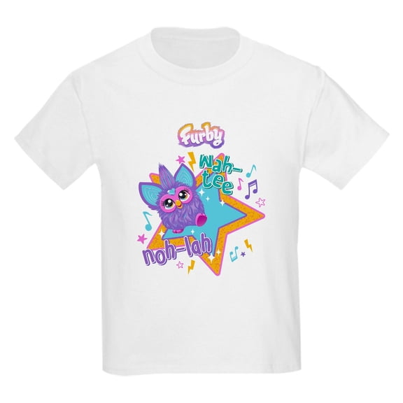 CafePress - Furby Wah Tee Kids T Shirt - Light Classic Kids Graphic, Short Sleeve T-Shirt, Sizes XS-XL