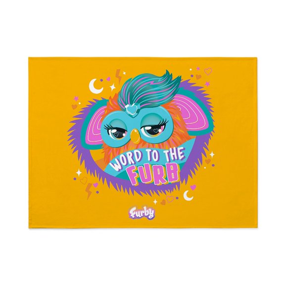 CafePress - Furby Word To The Furb - Large Plush Fleece Throw Blanket, 80" L x 60" W