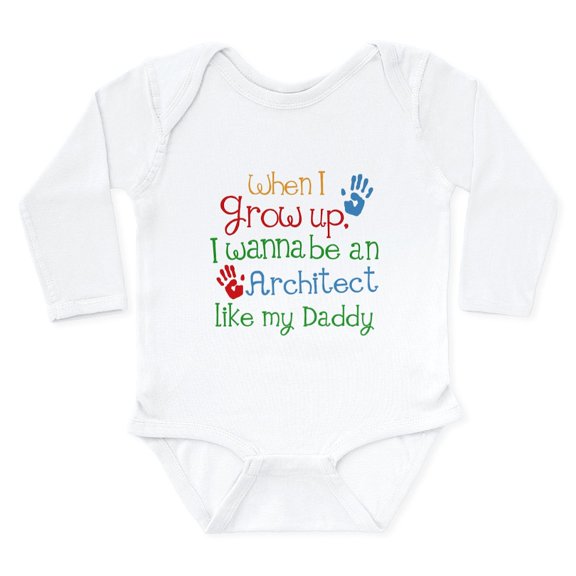 CafePress - Future Architect Long Sleeve Infant Bodysuit - Long Sleeve Cotton Baby Bodysuit