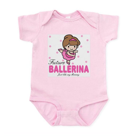 CafePress - Future Ballerina Like Mommy Baby Infant Bodysuit - Baby Light Bodysuit, Size Newborn - 24 Months