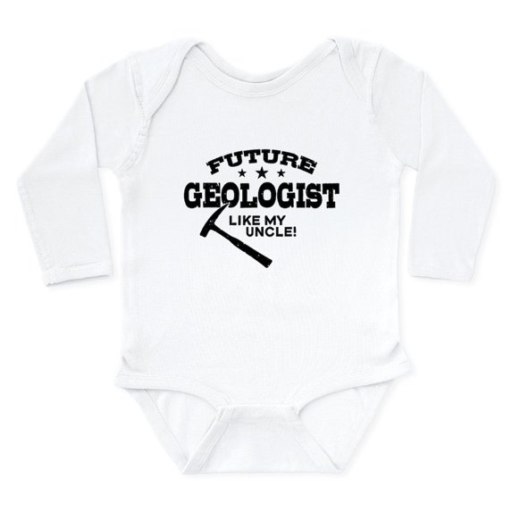 CafePress - Future Geologist Like My Uncle Long Sleeve Infant - Long Sleeve Cotton Baby Bodysuit