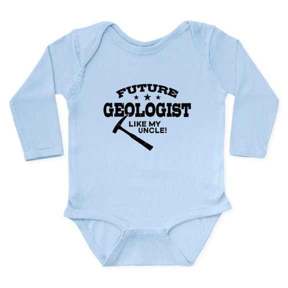CafePress - Future Geologist Like My Uncle Long Sleeve Infant - Long Sleeve Cotton Baby Bodysuit