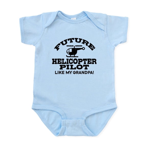 CafePress - Future Helicopter Pilot Like My Grandpa Infant Bod - Baby Light Bodysuit, Size Newborn - 24 Months