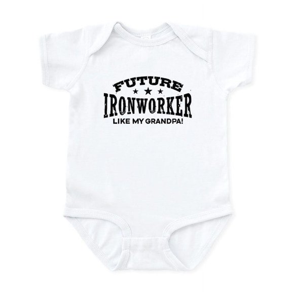 CafePress - Future Ironworker Like My Grandpa Infant Bodysuit - Baby Light Bodysuit, Size Newborn - 24 Months